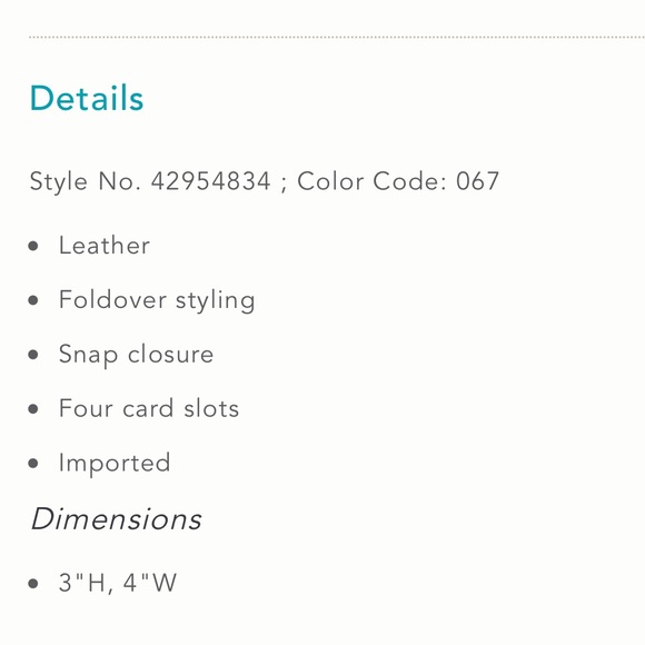 Anthropologie leather card holder - Picture 3 of 5